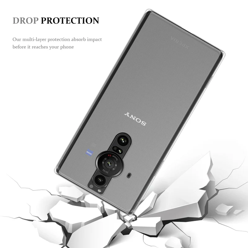Cadorabo Hülle kompatibel mit Sony Xperia PRO-I Schutzhülle aus flexiblem TPU Silikon