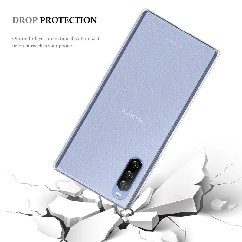 Cadorabo Hülle kompatibel mit Sony Xperia 10 III Schutzhülle aus flexiblem TPU Silikon