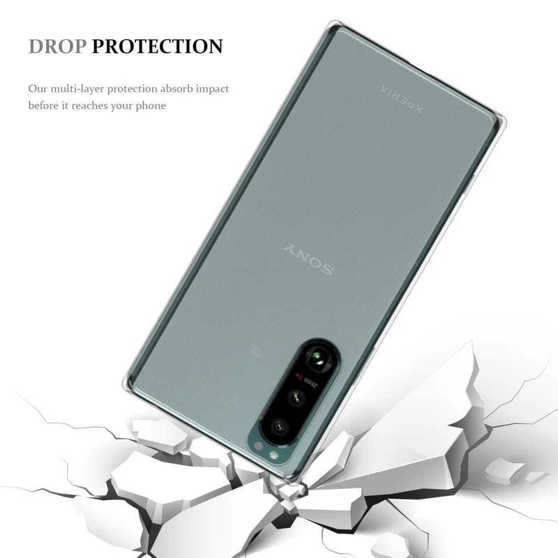 Cadorabo Hülle kompatibel mit Sony Xperia 5 III Schutzhülle aus flexiblem TPU Silikon