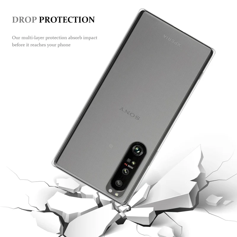 Cadorabo Hülle kompatibel mit Sony Xperia 1 III Schutzhülle aus flexiblem TPU Silikon