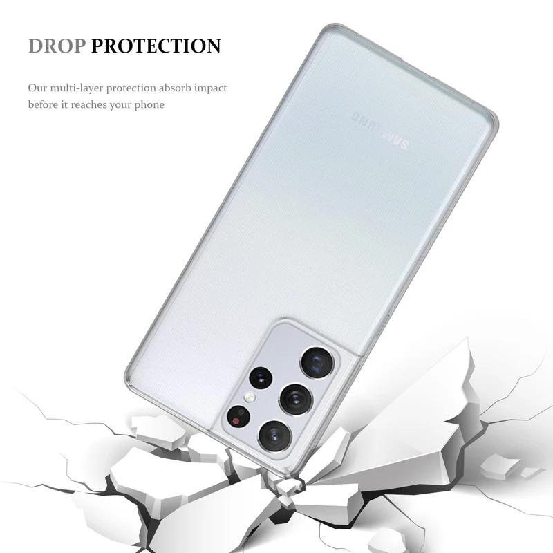 Cadorabo Hülle kompatibel mit Samsung Galaxy S22 ULTRA Schutzhülle aus flexiblem TPU Silikon