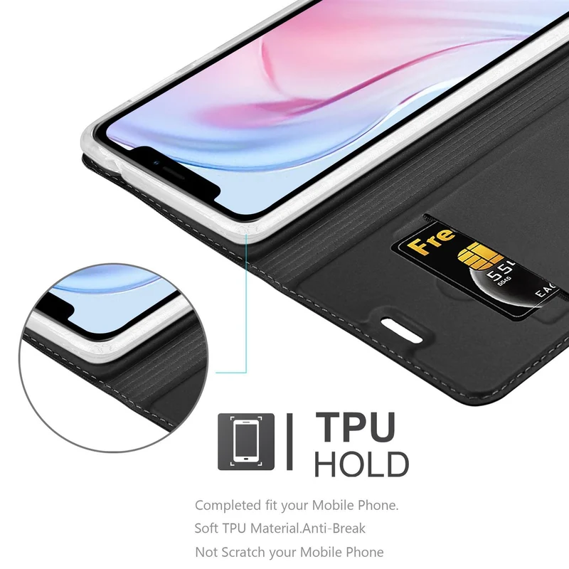 Cadorabo Hülle kompatibel mit Apple iPhone 13 PRO MAX Schutzhülle mit Magnetverschluss, Standfunktion und Kartenfach
