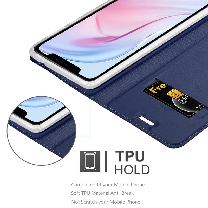 Cadorabo Hülle kompatibel mit Apple iPhone 13 PRO MAX Schutzhülle mit Magnetverschluss, Standfunktion und Kartenfach
