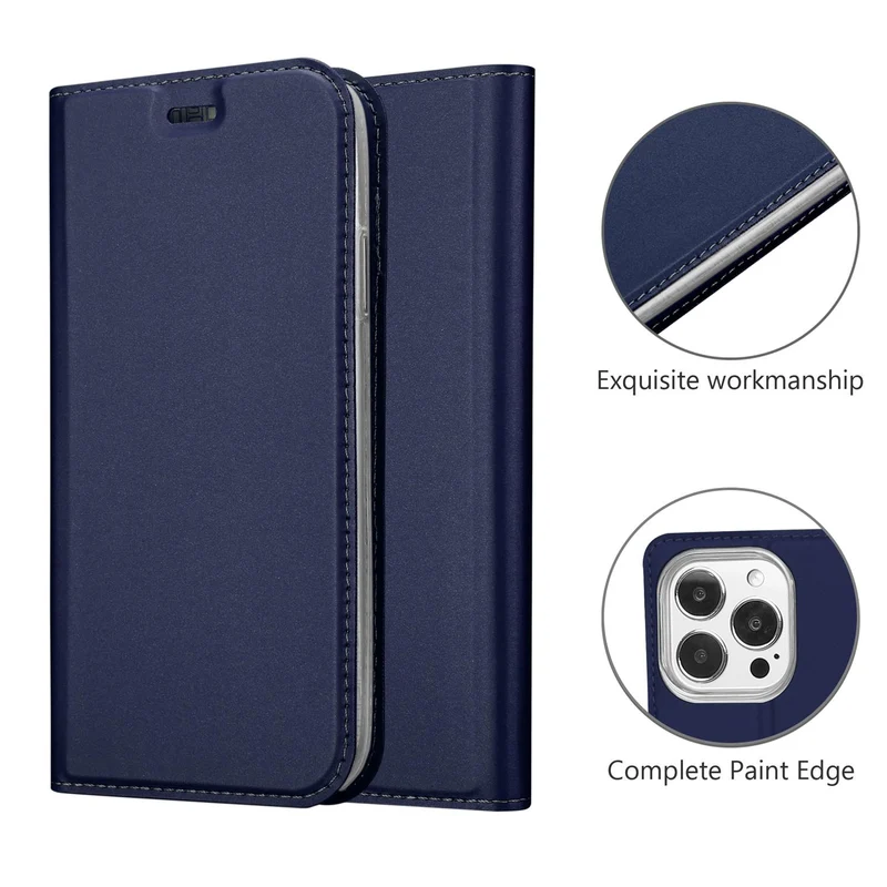 Cadorabo Hülle kompatibel mit Apple iPhone 13 PRO MAX Schutzhülle mit Magnetverschluss, Standfunktion und Kartenfach