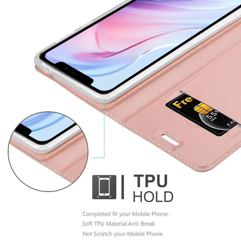 Cadorabo Hülle kompatibel mit Apple iPhone 13 PRO MAX Schutzhülle mit Magnetverschluss, Standfunktion und Kartenfach