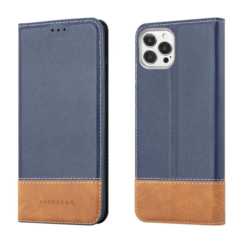 Cadorabo Hülle kompatibel mit Apple iPhone 13 PRO MAX Schutzhülle mit Magnetverschluss, Standfunktion und Kartenfach