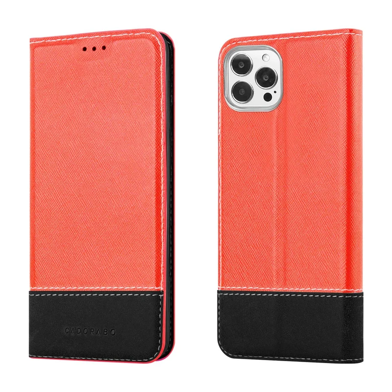 Cadorabo Hülle kompatibel mit Apple iPhone 13 PRO MAX Schutzhülle mit Magnetverschluss, Standfunktion und Kartenfach