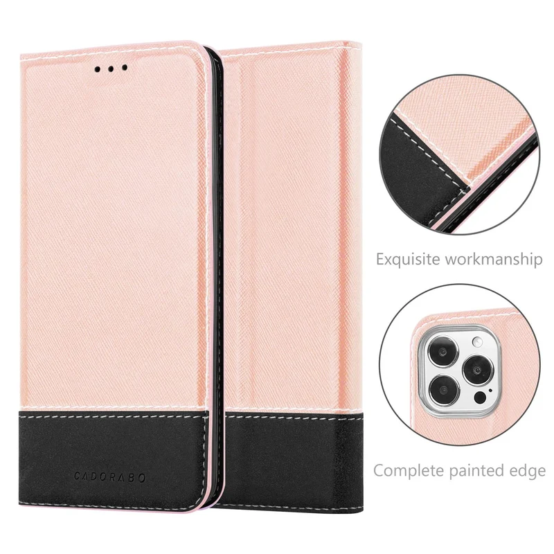 Cadorabo Hülle kompatibel mit Apple iPhone 13 PRO MAX Schutzhülle mit Magnetverschluss, Standfunktion und Kartenfach
