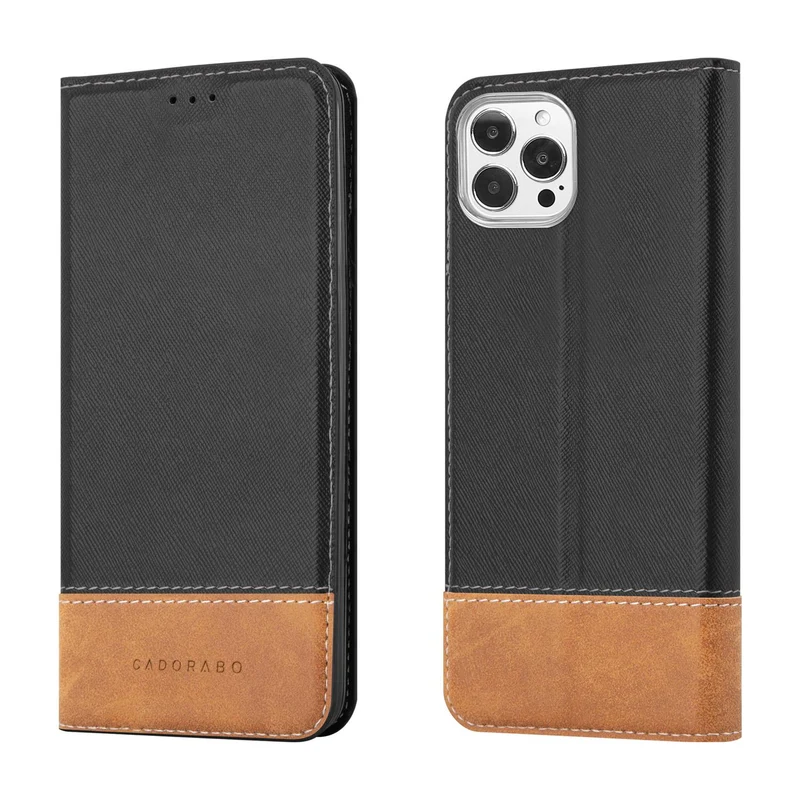 Cadorabo Hülle kompatibel mit Apple iPhone 13 PRO MAX Schutzhülle mit Magnetverschluss, Standfunktion und Kartenfach