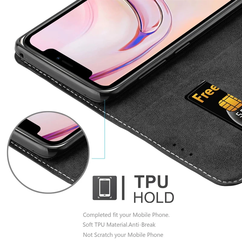 Cadorabo Hülle kompatibel mit Apple iPhone 13 PRO MAX Schutzhülle mit Magnetverschluss, Standfunktion und Kartenfach