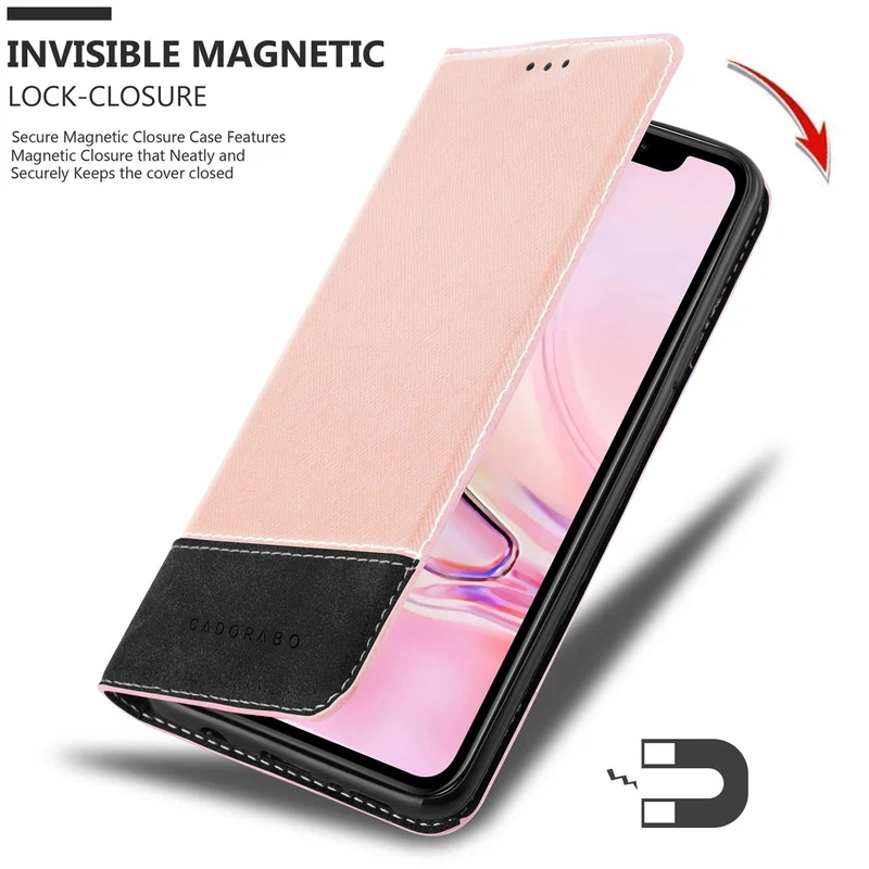 Cadorabo Hülle kompatibel mit Apple iPhone 13 Schutzhülle mit Magnetverschluss, Standfunktion und Kartenfach