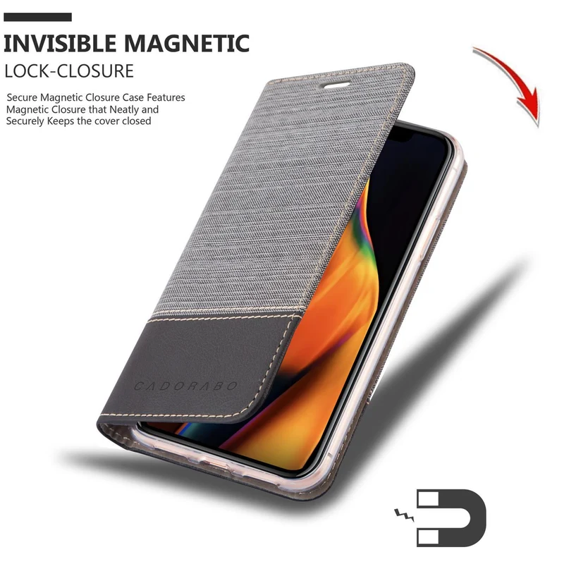 Cadorabo Hülle kompatibel mit Apple iPhone 13 PRO MAX Schutzhülle mit Magnetverschluss, Standfunktion und Kartenfach