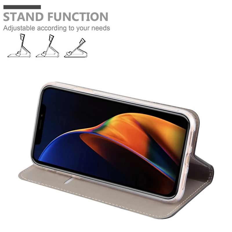 Cadorabo Hülle kompatibel mit Apple iPhone 13 PRO MAX Schutzhülle mit Magnetverschluss, Standfunktion und Kartenfach