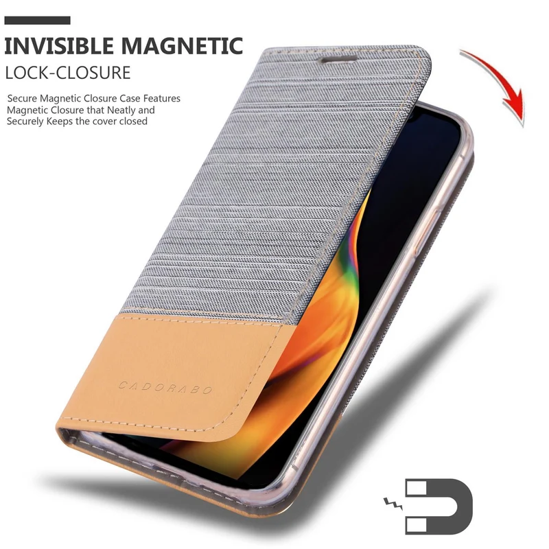 Cadorabo Hülle kompatibel mit Apple iPhone 13 PRO MAX Schutzhülle mit Magnetverschluss, Standfunktion und Kartenfach
