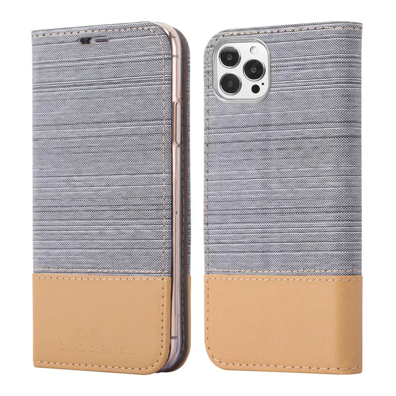 Cadorabo Hülle kompatibel mit Apple iPhone 13 PRO MAX Schutzhülle mit Magnetverschluss, Standfunktion und Kartenfach