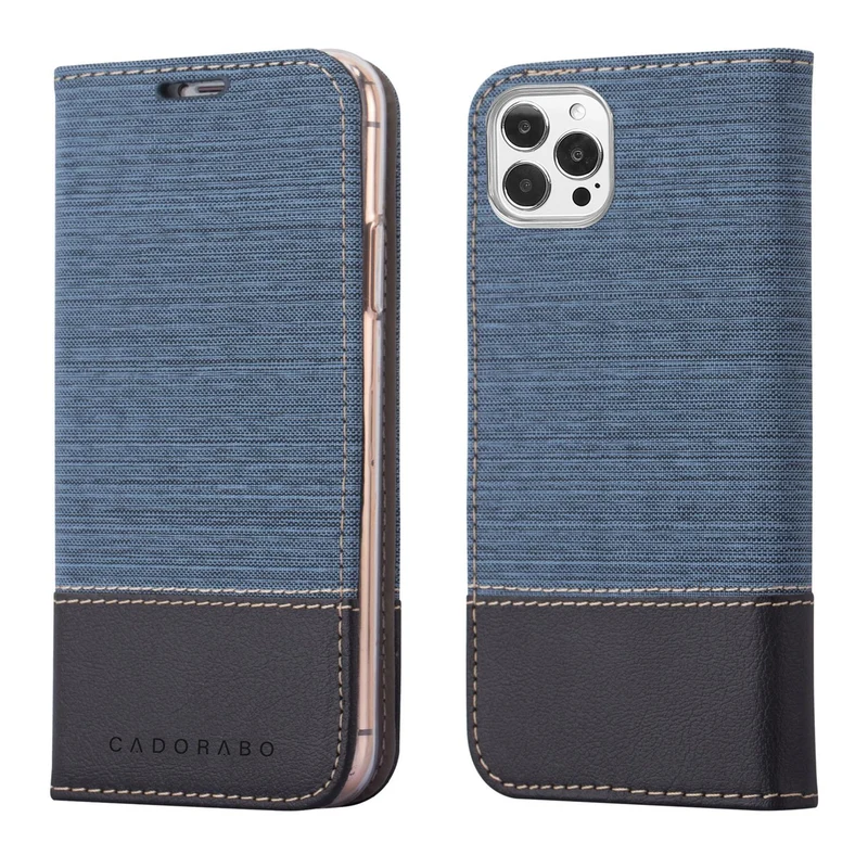 Cadorabo Hülle kompatibel mit Apple iPhone 13 PRO MAX Schutzhülle mit Magnetverschluss, Standfunktion und Kartenfach