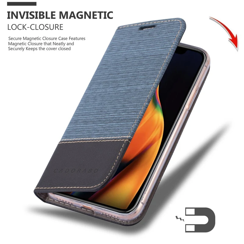 Cadorabo Hülle kompatibel mit Apple iPhone 13 PRO MAX Schutzhülle mit Magnetverschluss, Standfunktion und Kartenfach