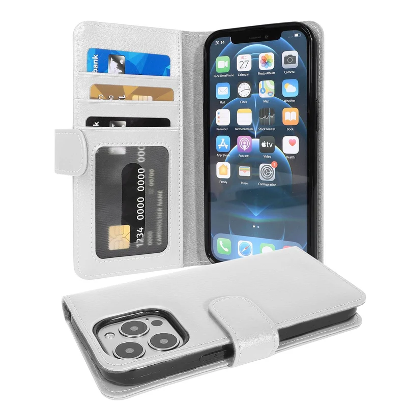 Cadorabo Hülle kompatibel mit Apple iPhone 13 PRO MAX Schutzhülle mit Magnetverschluss und 3 Kartenfächern