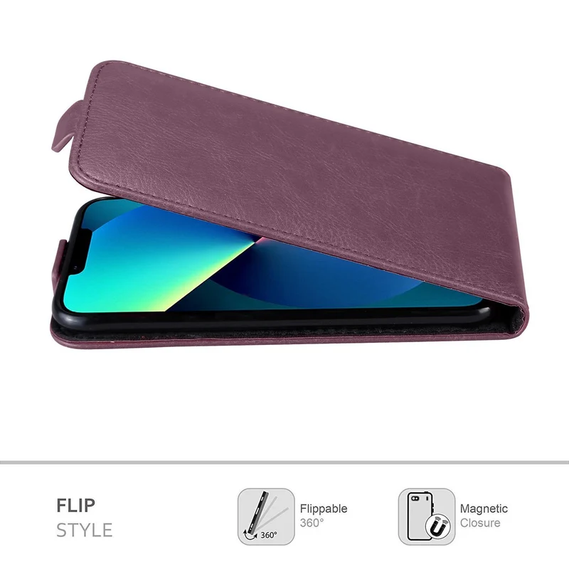 Cadorabo Hülle kompatibel mit Apple iPhone 13 Schutzhülle im Flip Design aus glattem Kunstleder