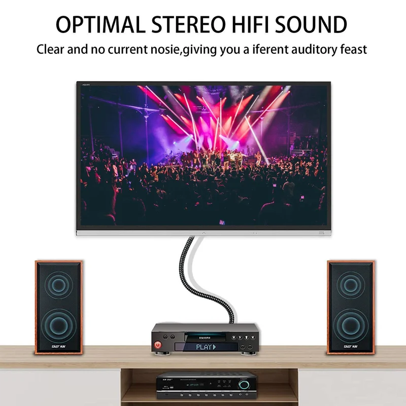 Cadorabo Digitales Audio Kabel 3m 3m Toslink zu Toslink Kabel - Optisches Digitalkabel für Stereoanlage, Soundbar, Heimkino