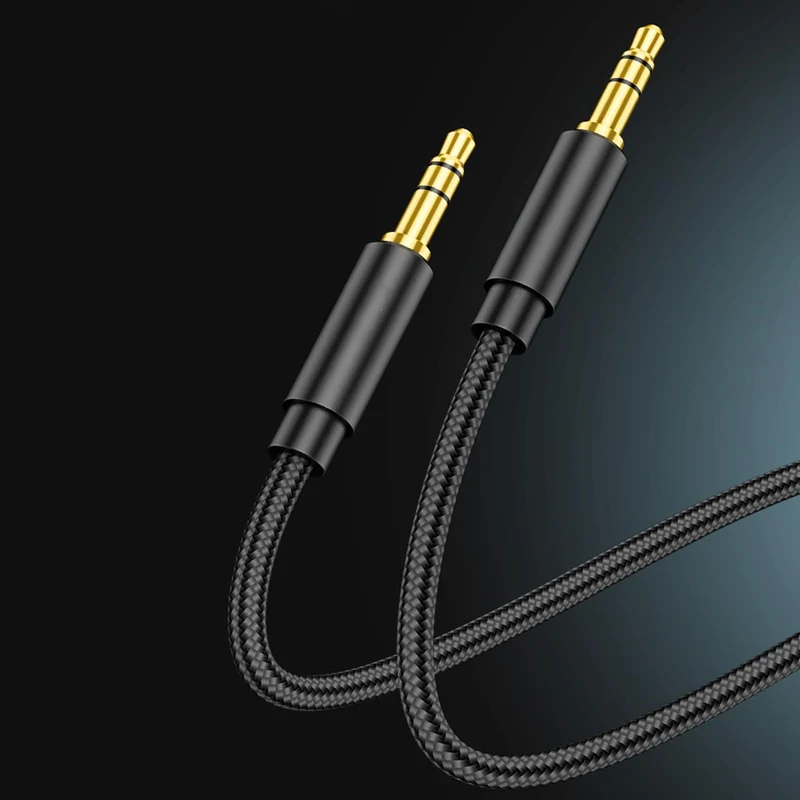 Cadorabo Aux Audio Kabel 3.5mm 3m 3m in ZYZ - Stereo Klinkenkabel kompatibel mit gängigen Geräten mit 3.5mm Aux Anschluss