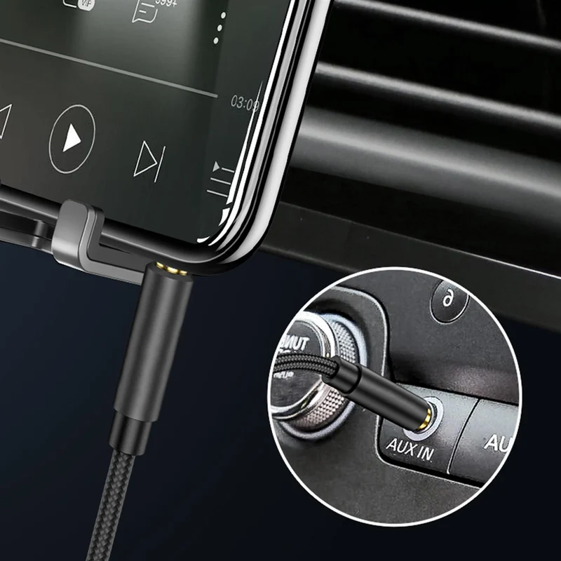 Cadorabo Aux Audio Kabel 3.5mm 3m 3m in ZYZ - Stereo Klinkenkabel kompatibel mit gängigen Geräten mit 3.5mm Aux Anschluss