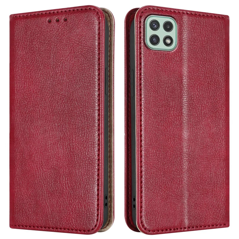 Cadorabo Hülle kompatibel mit Samsung Galaxy A22 5G Schutzhülle mit Magnetverschluss, Standfunktion und Kartenfächer