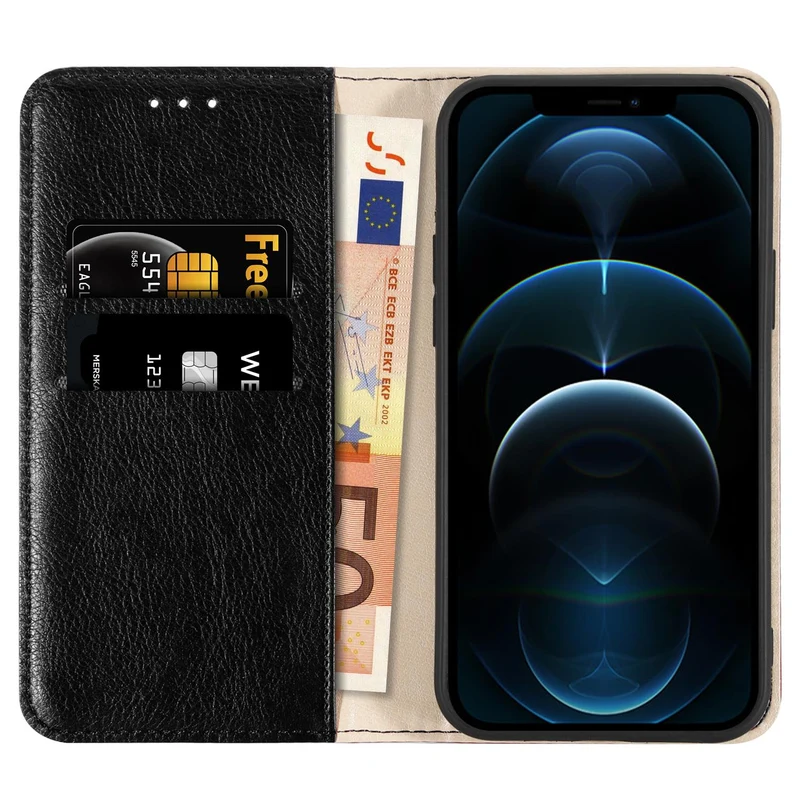 Cadorabo Hülle kompatibel mit Apple iPhone 13 Schutzhülle mit Magnetverschluss, Standfunktion und Kartenfächer