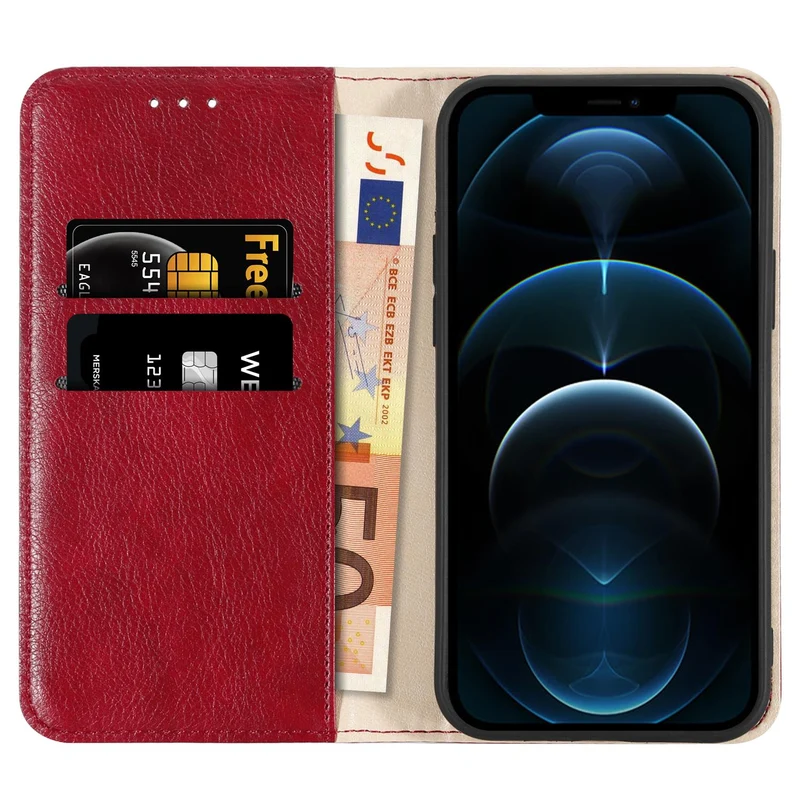 Cadorabo Hülle kompatibel mit Apple iPhone 13 Schutzhülle mit Magnetverschluss, Standfunktion und Kartenfächer