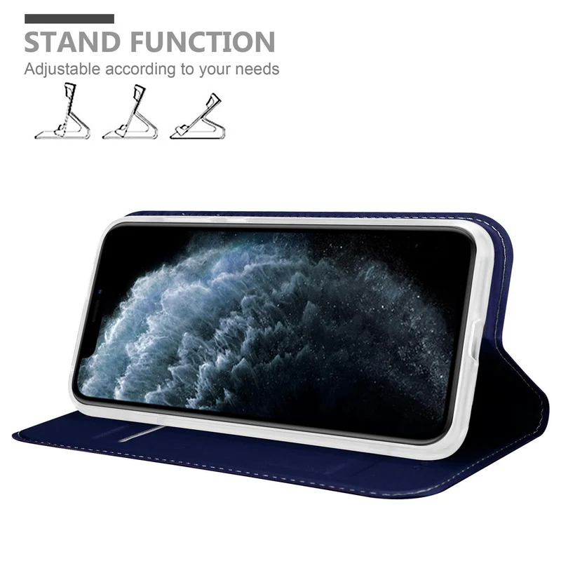 Cadorabo Hülle kompatibel mit Apple iPhone 11 PRO MAX Schutzhülle mit Magnetverschluss, Standfunktion und Kartenfach