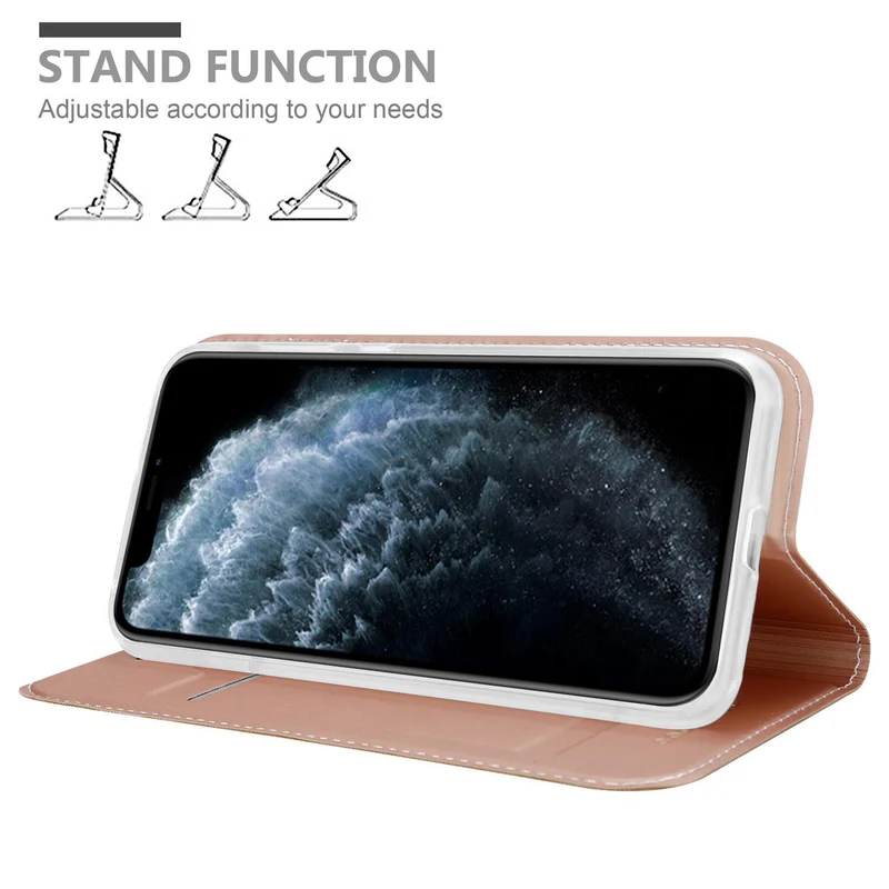Cadorabo Hülle kompatibel mit Apple iPhone 11 PRO MAX Schutzhülle mit Magnetverschluss, Standfunktion und Kartenfach