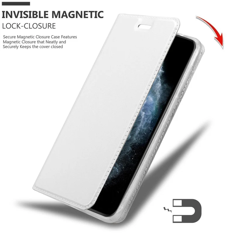 Cadorabo Hülle kompatibel mit Apple iPhone 11 PRO Schutzhülle mit Magnetverschluss, Standfunktion und Kartenfach