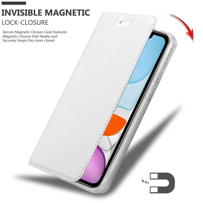 Cadorabo Hülle kompatibel mit Apple iPhone 11 Schutzhülle mit Magnetverschluss, Standfunktion und Kartenfach