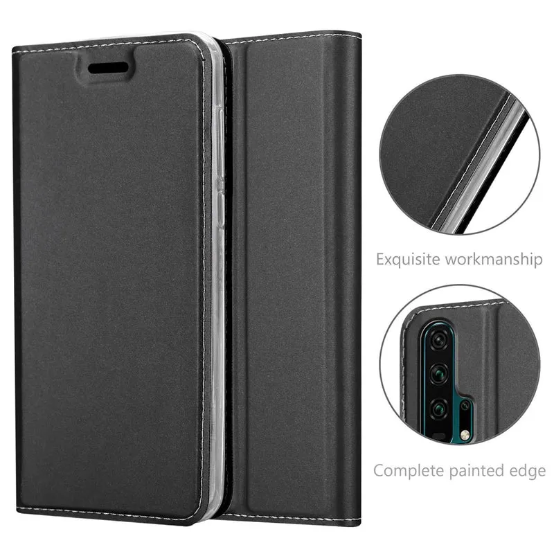 Cadorabo Hülle kompatibel mit Honor 20 PRO Schutzhülle mit Magnetverschluss, Standfunktion und Kartenfach