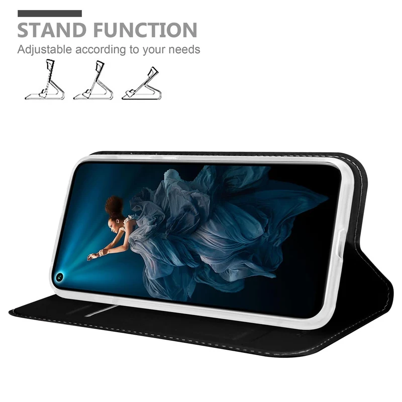Cadorabo Hülle kompatibel mit Honor 20 PRO Schutzhülle mit Magnetverschluss, Standfunktion und Kartenfach