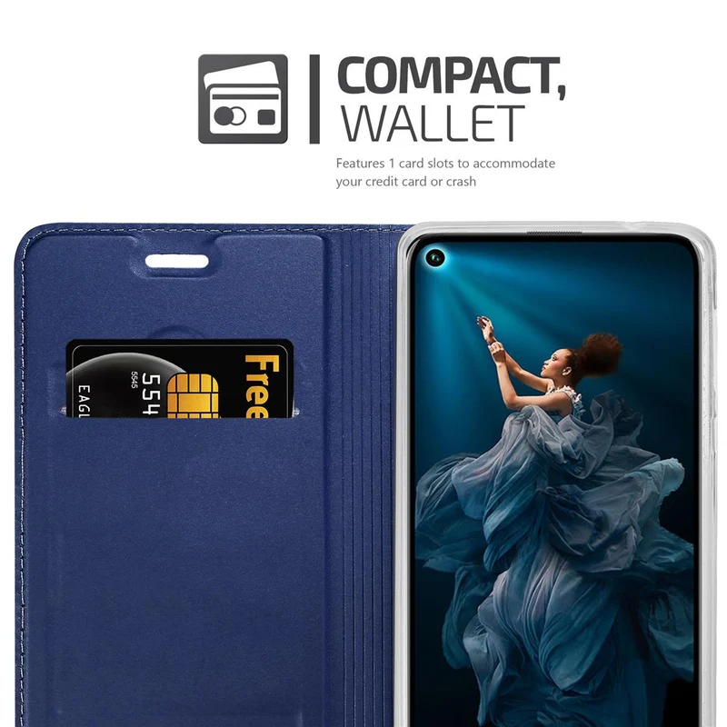 Cadorabo Hülle kompatibel mit Honor 20 PRO Schutzhülle mit Magnetverschluss, Standfunktion und Kartenfach