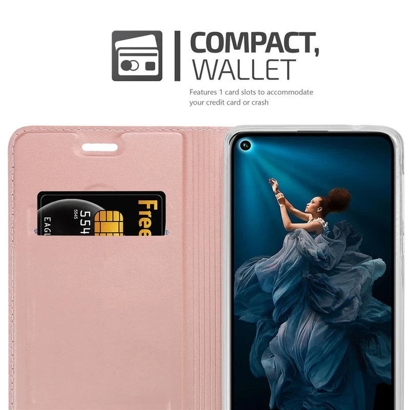 Cadorabo Hülle kompatibel mit Honor 20 PRO Schutzhülle mit Magnetverschluss, Standfunktion und Kartenfach