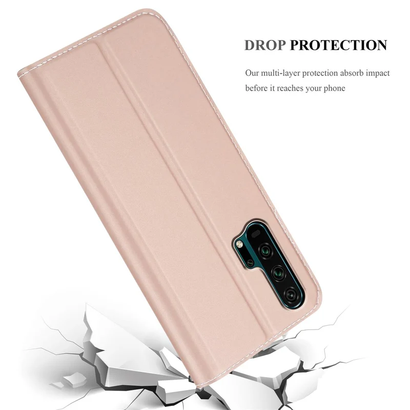 Cadorabo Hülle kompatibel mit Honor 20 PRO Schutzhülle mit Magnetverschluss, Standfunktion und Kartenfach