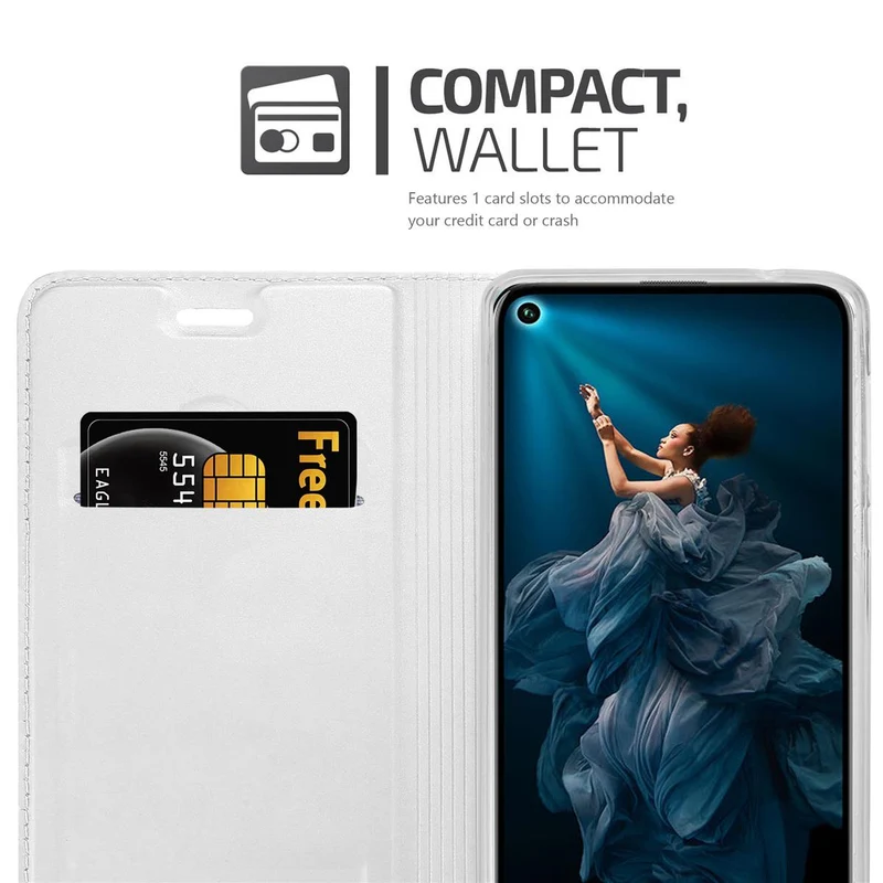 Cadorabo Hülle kompatibel mit Honor 20 PRO Schutzhülle mit Magnetverschluss, Standfunktion und Kartenfach