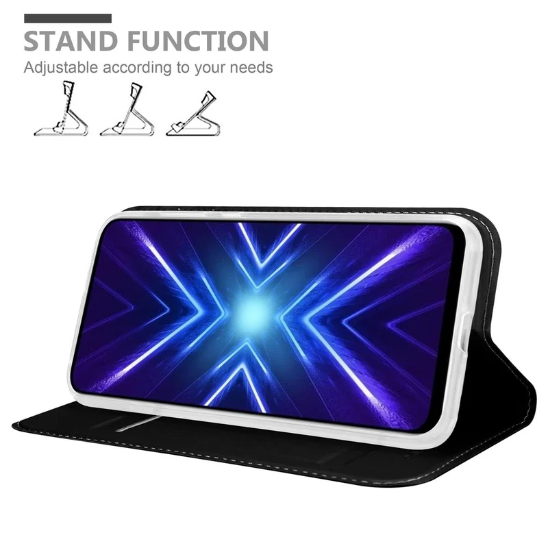 Cadorabo Hülle kompatibel mit Honor 9X Schutzhülle mit Magnetverschluss, Standfunktion und Kartenfach