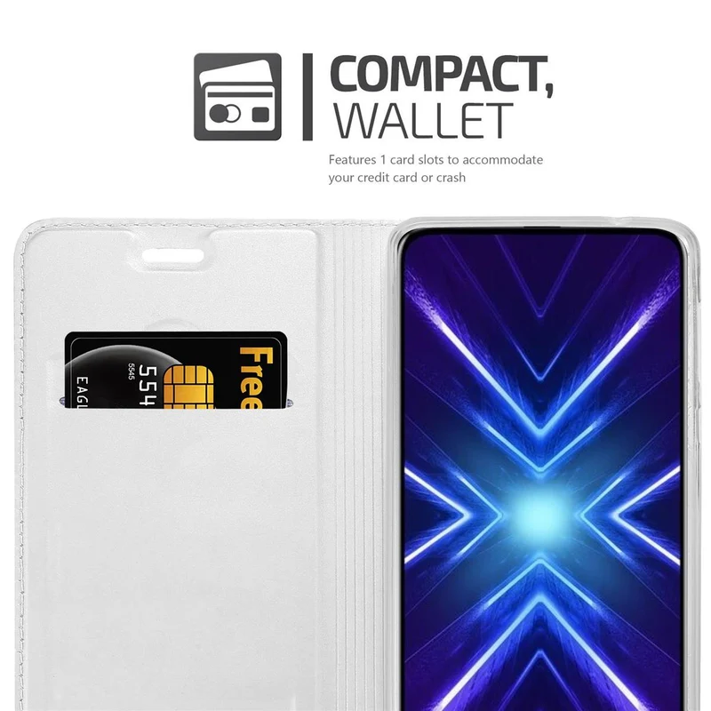Cadorabo Hülle kompatibel mit Honor 9X Schutzhülle mit Magnetverschluss, Standfunktion und Kartenfach