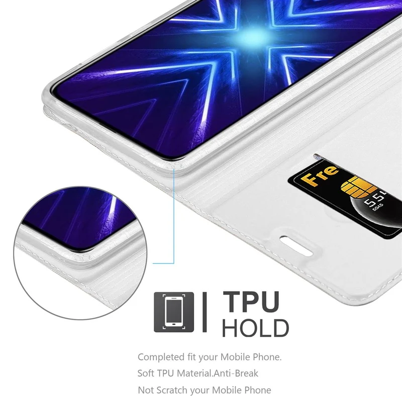 Cadorabo Hülle kompatibel mit Honor 9X Schutzhülle mit Magnetverschluss, Standfunktion und Kartenfach