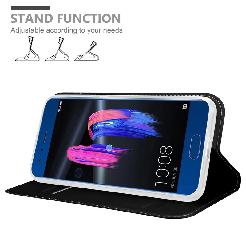 Cadorabo Hülle kompatibel mit Honor 9 Schutzhülle mit Magnetverschluss, Standfunktion und Kartenfach