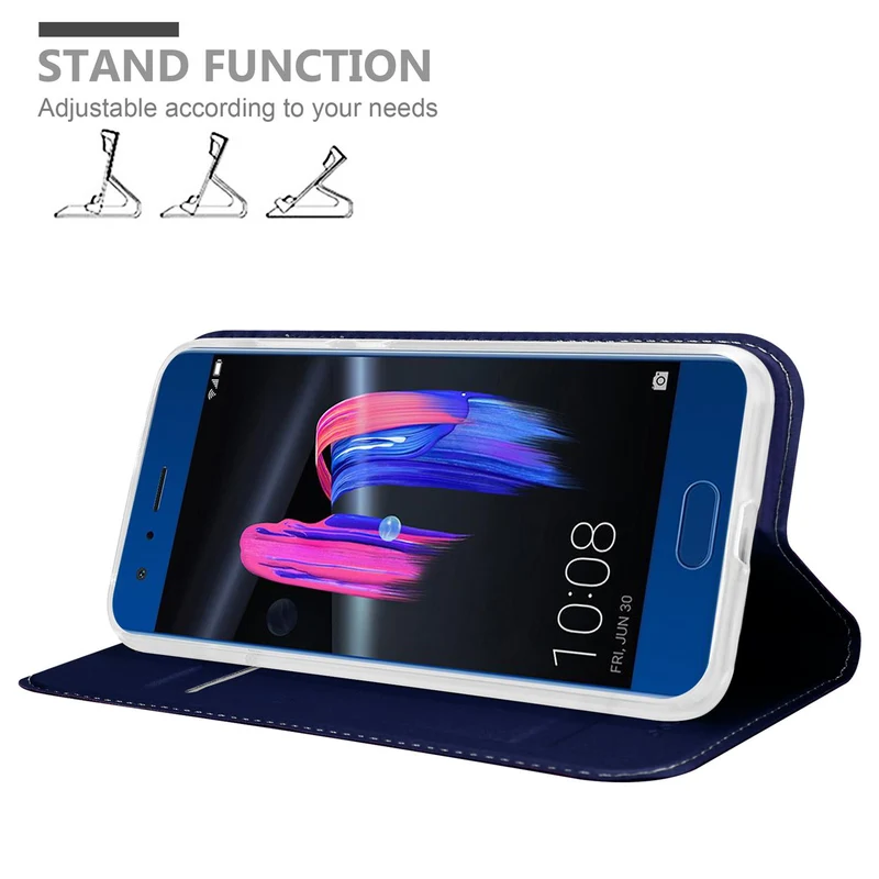 Cadorabo Hülle kompatibel mit Honor 9 Schutzhülle mit Magnetverschluss, Standfunktion und Kartenfach