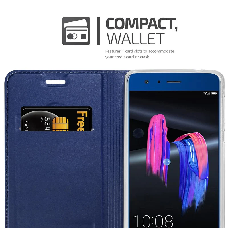Cadorabo Hülle kompatibel mit Honor 9 Schutzhülle mit Magnetverschluss, Standfunktion und Kartenfach