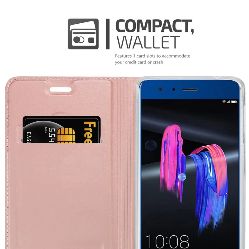 Cadorabo Hülle kompatibel mit Honor 9 Schutzhülle mit Magnetverschluss, Standfunktion und Kartenfach
