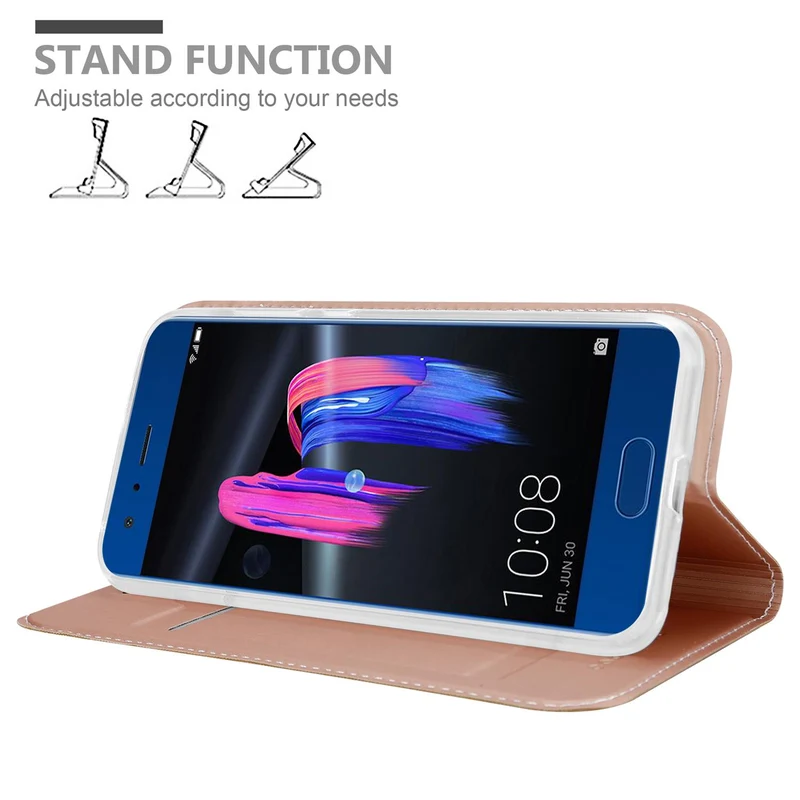 Cadorabo Hülle kompatibel mit Honor 9 Schutzhülle mit Magnetverschluss, Standfunktion und Kartenfach
