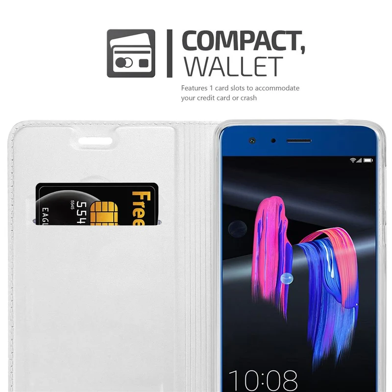 Cadorabo Hülle kompatibel mit Honor 9 Schutzhülle mit Magnetverschluss, Standfunktion und Kartenfach