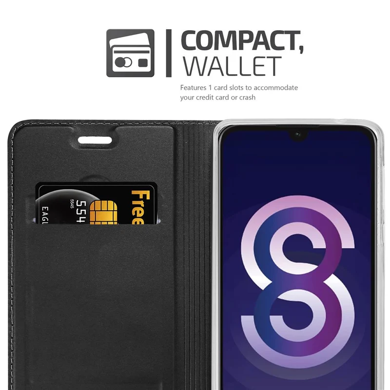Cadorabo Hülle kompatibel mit Huawei Y5 2019 / Enjoy Play 8 / Honor 8S Schutzhülle mit Magnetverschluss, Standfunktion und Kartenfach