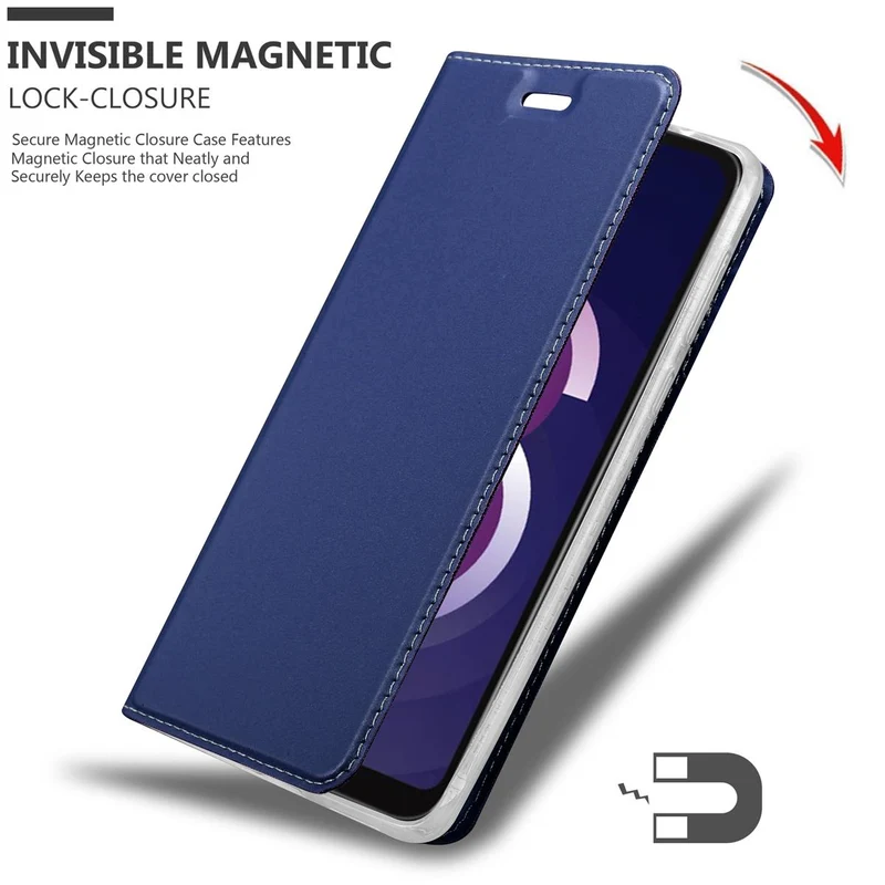Cadorabo Hülle kompatibel mit Huawei Y5 2019 / Enjoy Play 8 / Honor 8S Schutzhülle mit Magnetverschluss, Standfunktion und Kartenfach